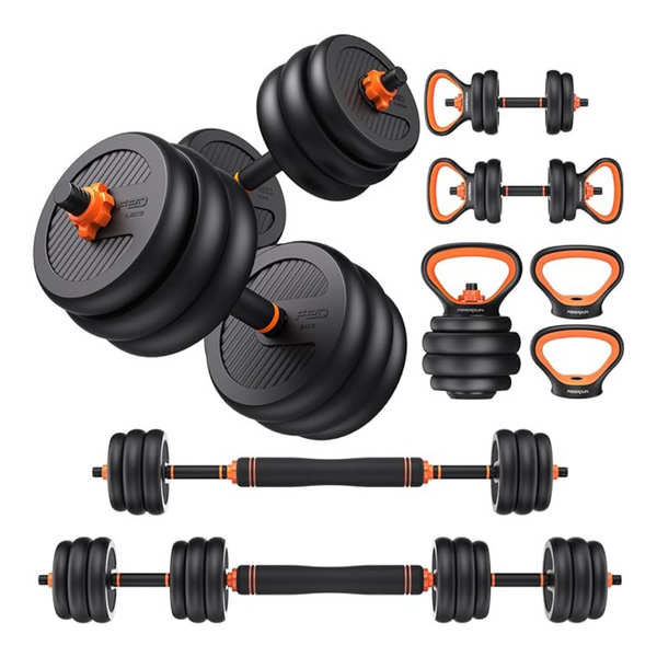 Feierdun Free Weight Dumbbells Set W/Connector (D.50LB, 25LB Pair)
