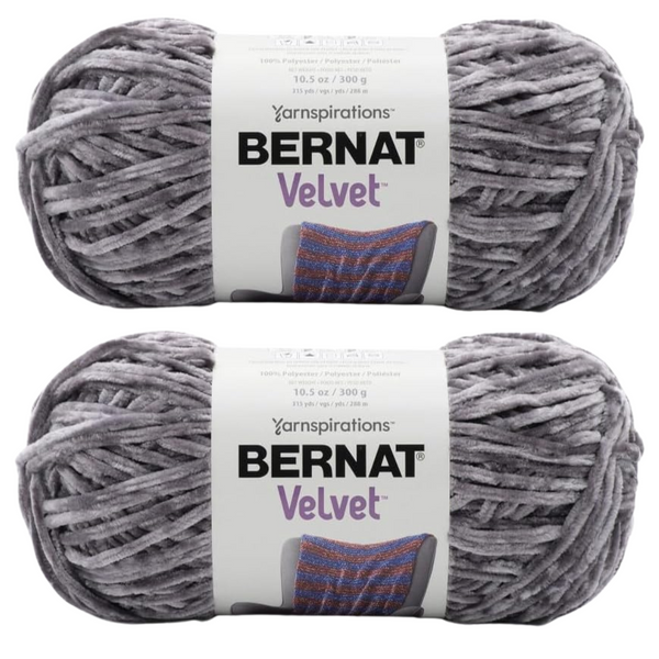 10.5oz 2-Pack Bernat Velvet Vapor Gray Yarn