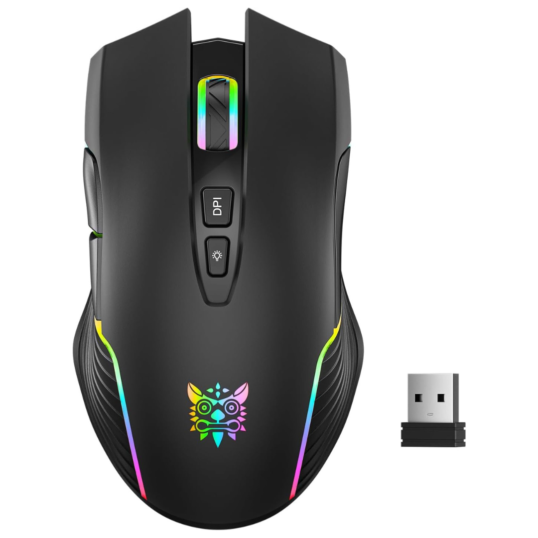 ONITOON Adjustable DPI Ergonomic Wireless Gaming Mouse