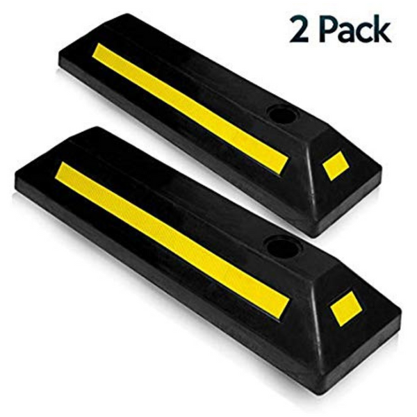 Zone Tech 2-Pack Heavy Duty Rubber Parking Guide