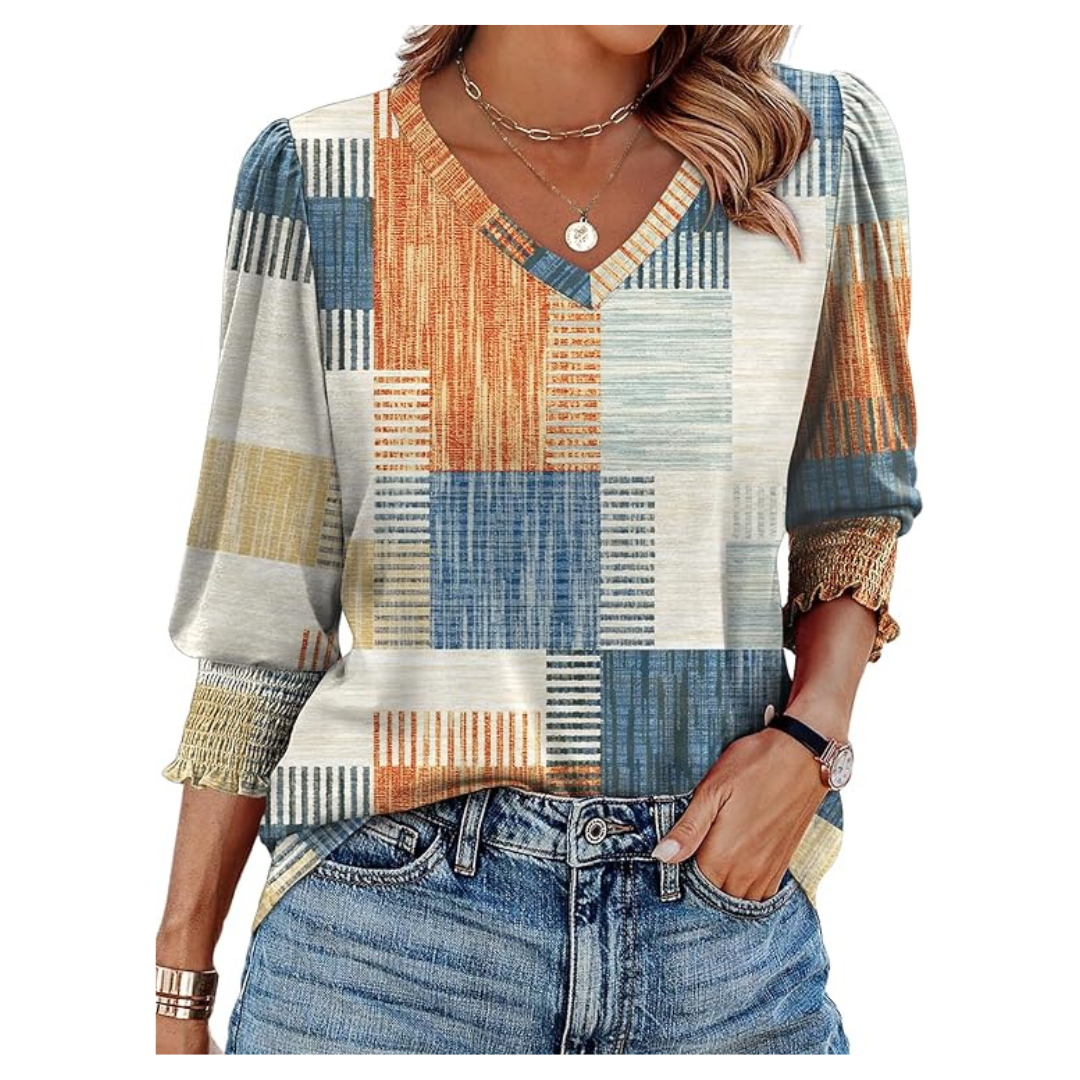 2025 Women's 3/4 Sleeve Summer Tops