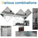 4 Pack 12" x 12" Glass Mirror Tiles