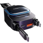 Lisen 96W 4-Port USB-C Car Charger With 4 In 1 Retractable Cord