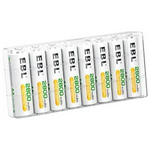 8-Count EBL 2800mAh High Capacity Ni-MH AA Rechargeable Batteries