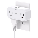 4 AC Outlets 3 USB Wall Charger (2 USB C)