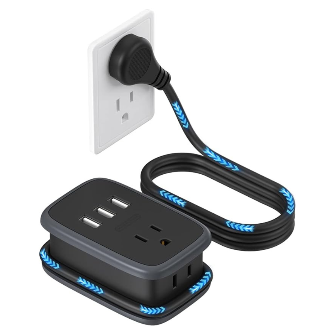 Portable Small Power Strip With USB Ports