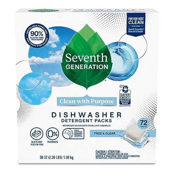 72-Count Seventh Generation Dishwasher Detergent Packs