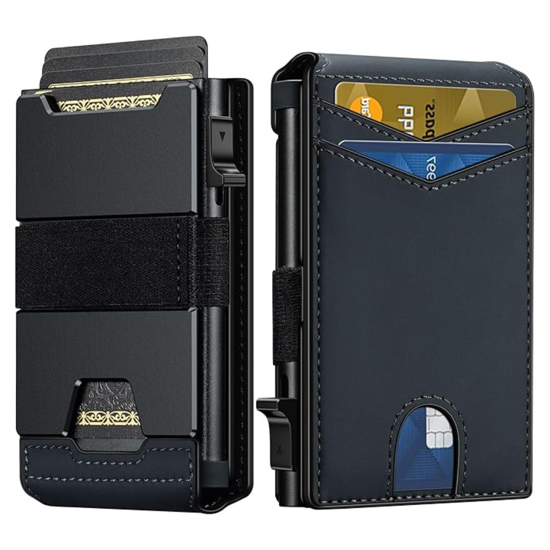 Minimalist Metal Pop-Up RFID Blocking Smart Wallet