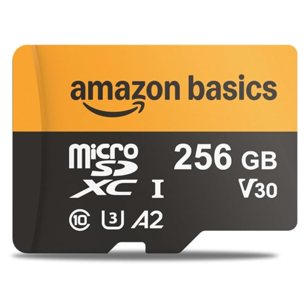 Amazon Basics 256GB 1333x MicroSDXC Memory Card W/Reader Adapter