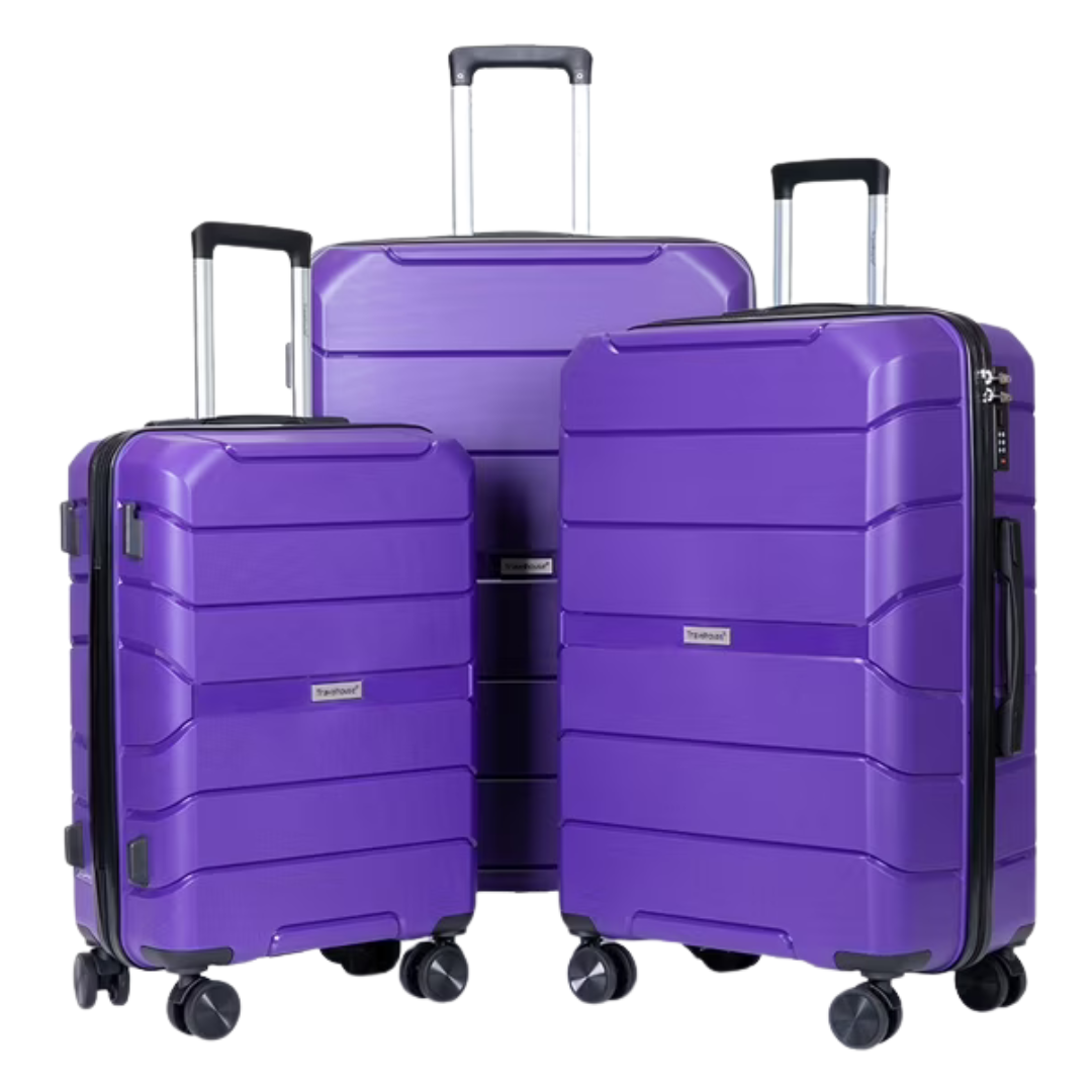 3-Piece Travelhouse Hardshell Lightweight Luggage Set (20"/24"/28")