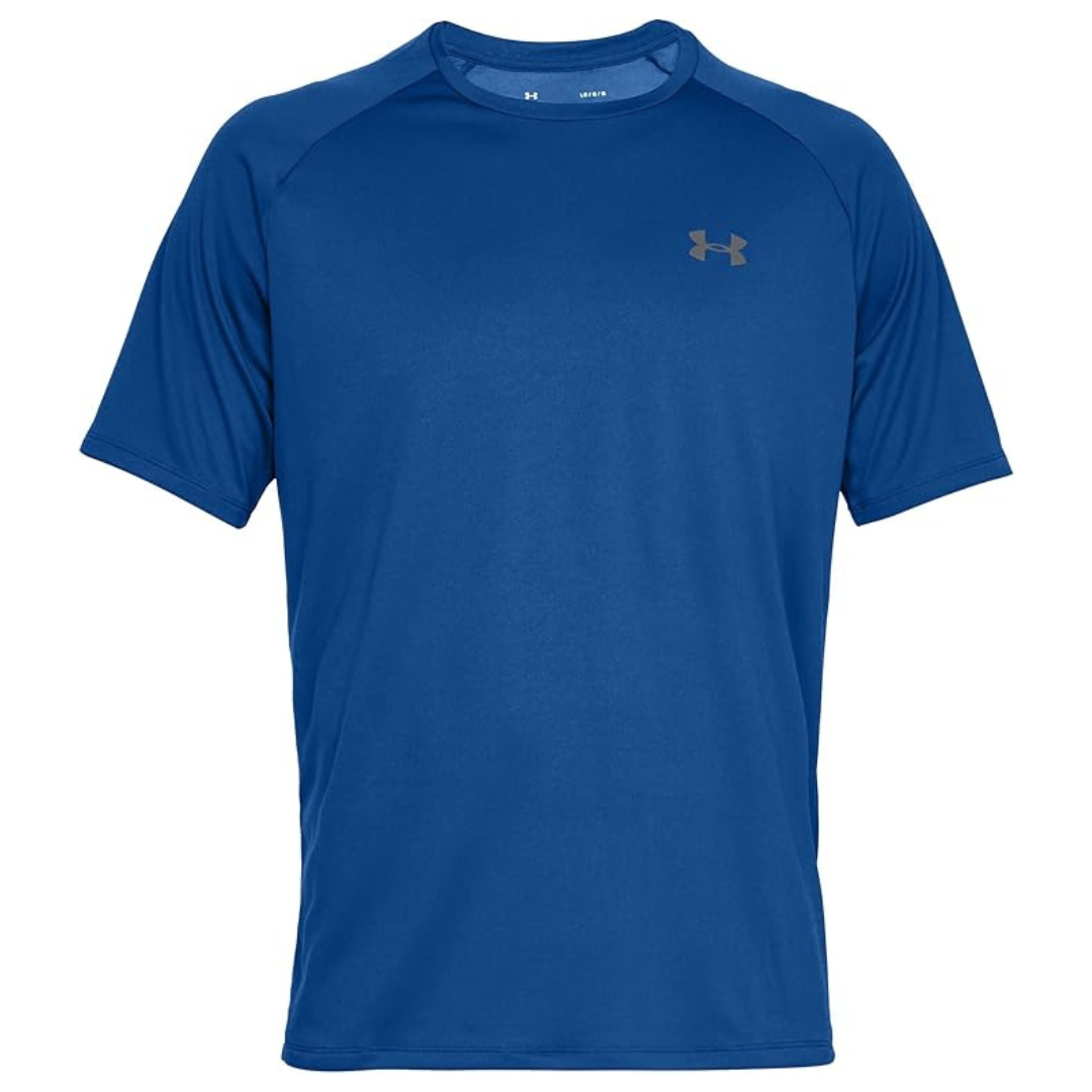 Under Armour Men's Tech 2.0 V-Neck Short-Sleeve T-Shirt (Blue, Size Large)