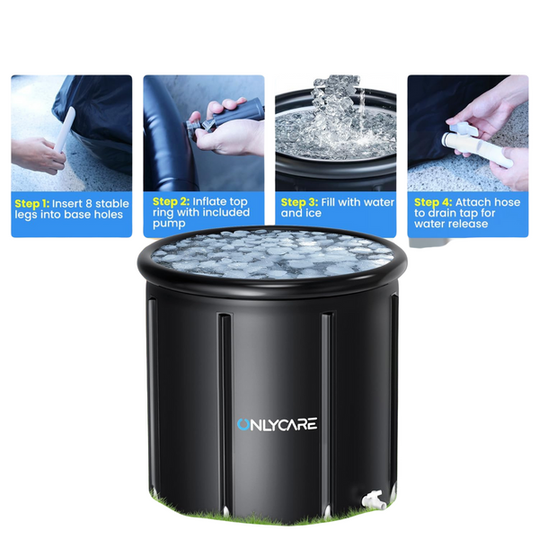 Upgrade 85 Gal Portable Ice Bath Tub With Cover