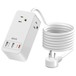 5ft Heavy Duty 3-Outlets 3-USB Ports Power Strip