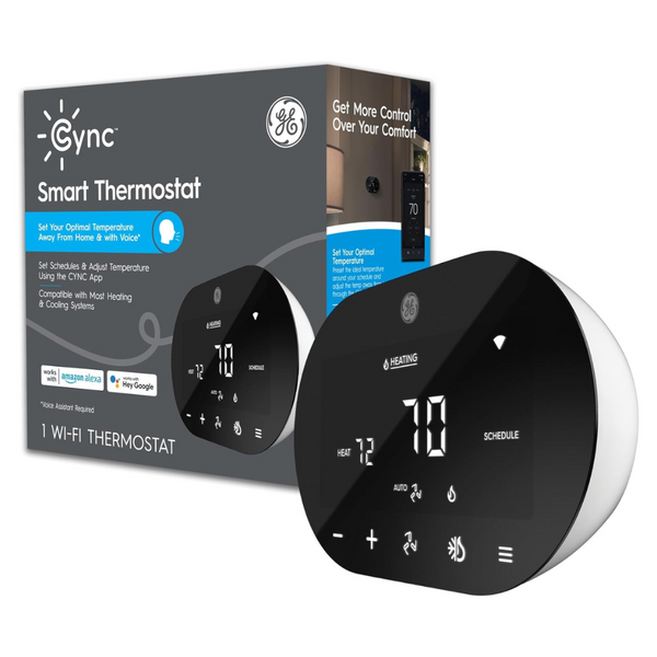GE CYNC Bluetooth And Wi-Fi Enabled Smart Programmable Thermostat