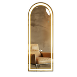 Full Length 63"x 20" Arched Floor Mirror With LED Lights