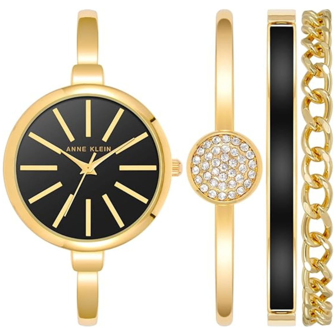 Anne Klein AK/1470 Women's Bangle Watch & Bracelet Set