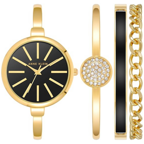 Anne Klein AK/1470 Women's Bangle Watch & Bracelet Set