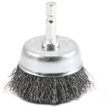 Coarse Crimped Wire Cup Brush with Hex Shank