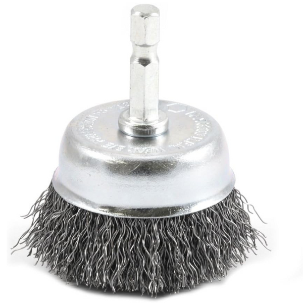 Coarse Crimped Wire Cup Brush with Hex Shank