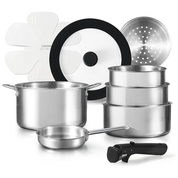 Carote 12-Pieces Stainless Steel Cookware Set