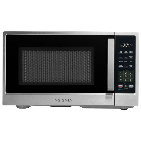 Insignia 0.9 Cu. Ft. Compact Countertop Stainless Steel Microwave