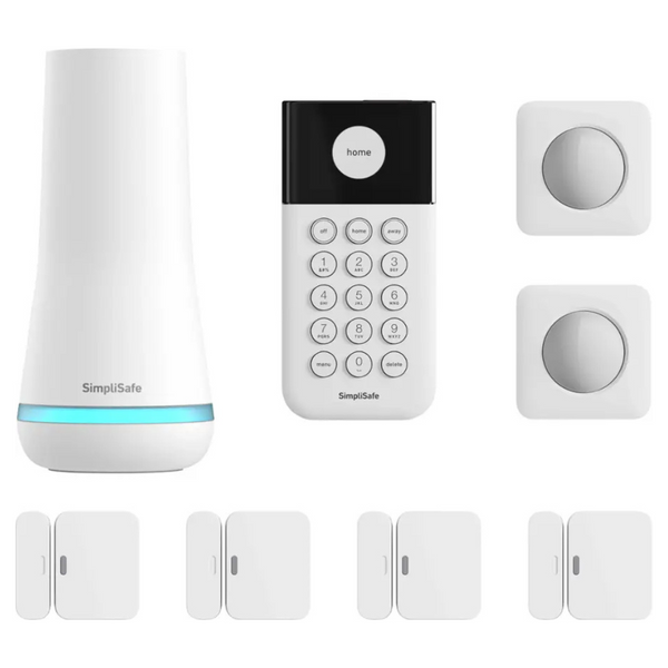 8-Piece SimpliSafe Home Security System + Water Sensor + Key Fob Remote + SimpliSafe Water Sensor