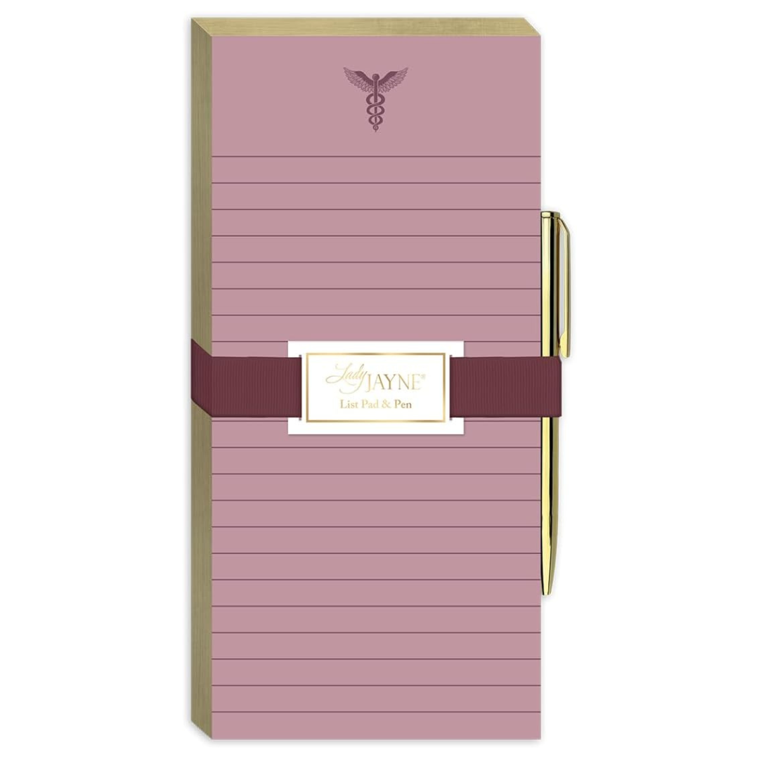 Lady Jayne Nurse Icons Caduceus Magnetic List Pad With Pen