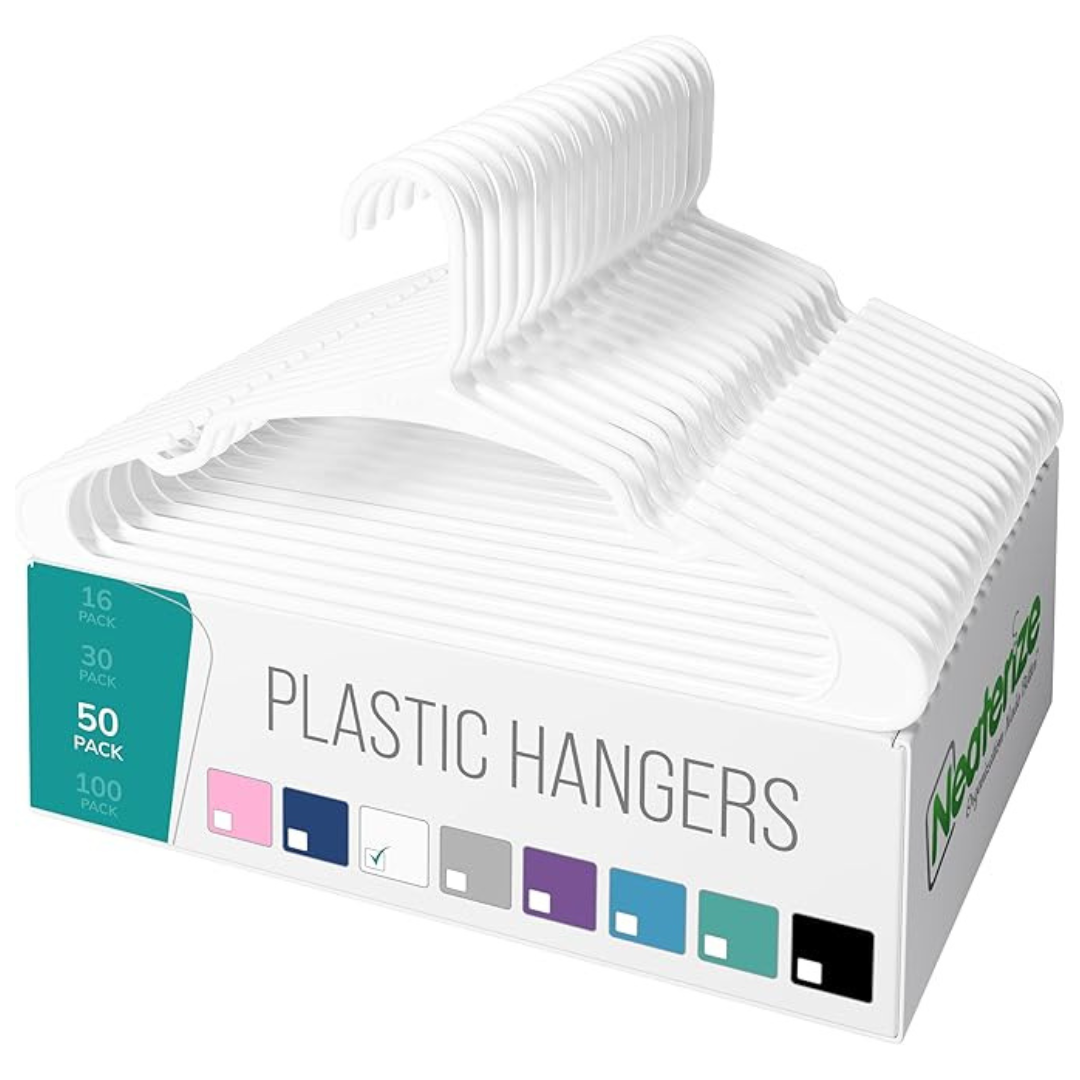 50-Pack NEATERIZE Clothes Hangers