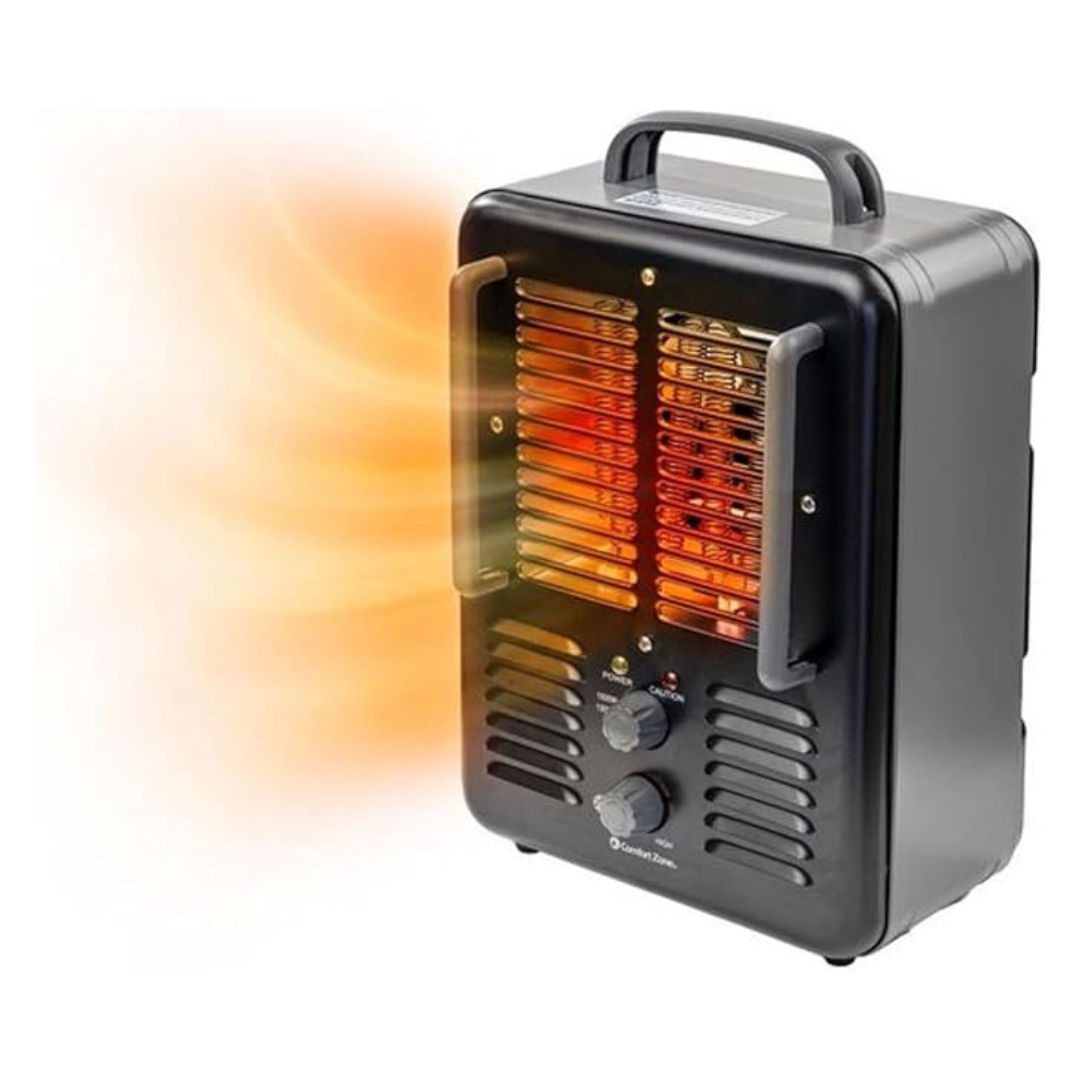 Comfort Zone Portable 1500W Milkhouse Style Utility Space Heater