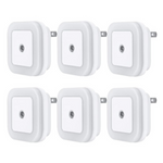 6-Pack Plug-In LED Night Light With Dusk To Dawn Sensor
