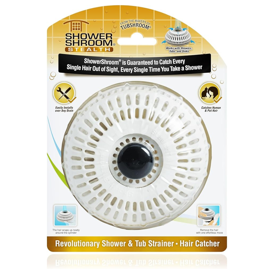 ShowerShroom Stealth Shower Hair Drain Catcher