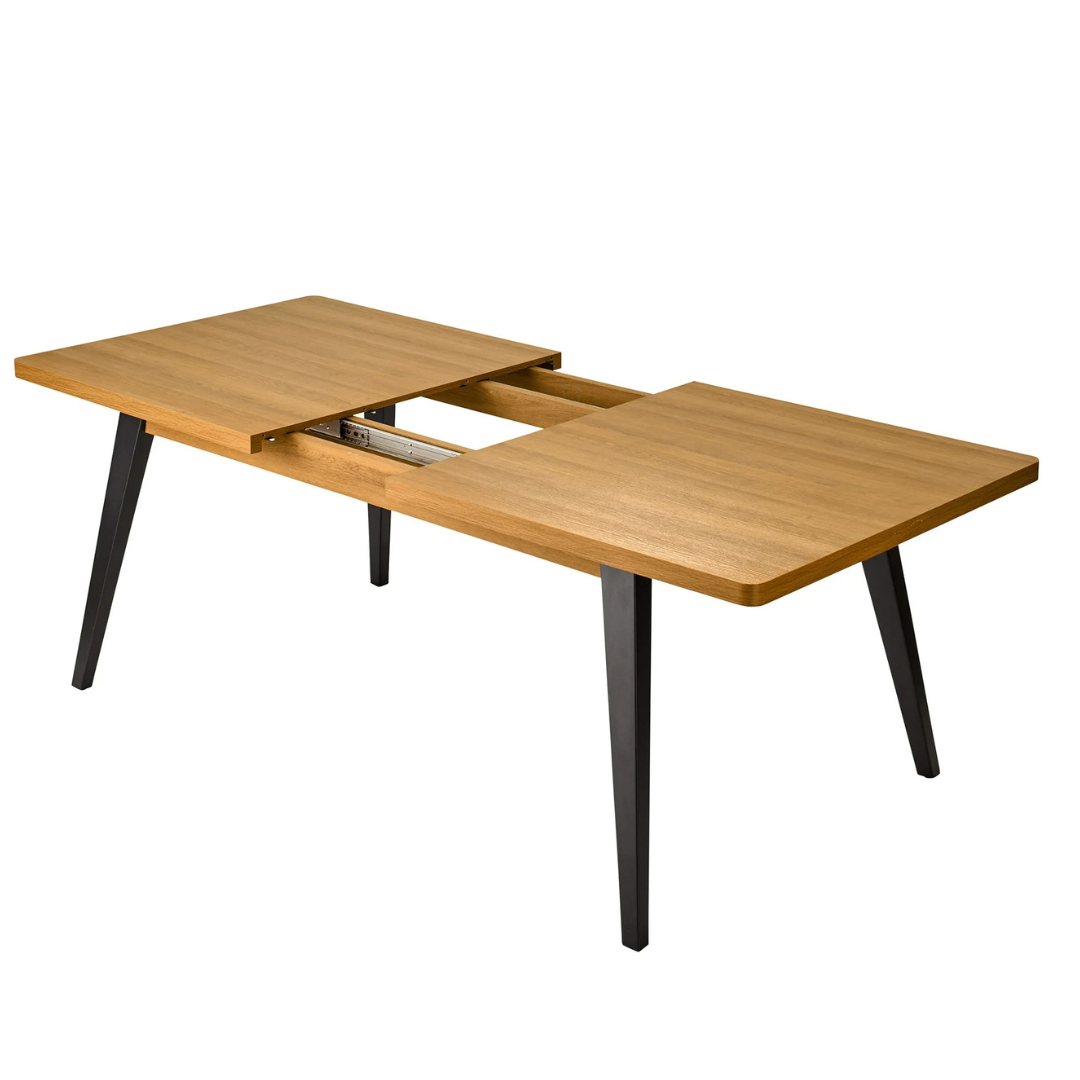 Better Homes & Gardens Nola Extendable Dining Table Light Honey Wood Finish