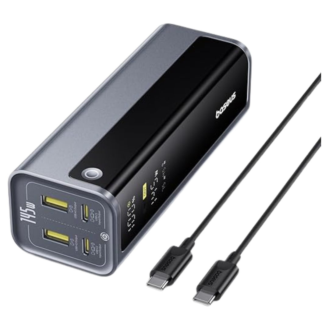 20800mAh Baseus 145W 4-Port USB-C/A Portable Power Bank