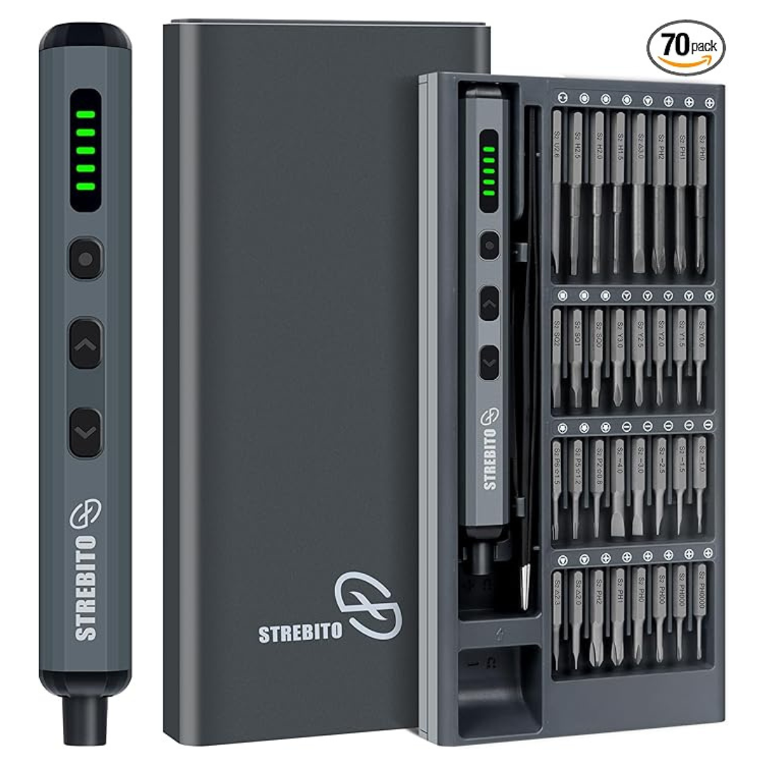 Strebito 70-In-1 Mini Electric Screwdriver Repair Tool Kit