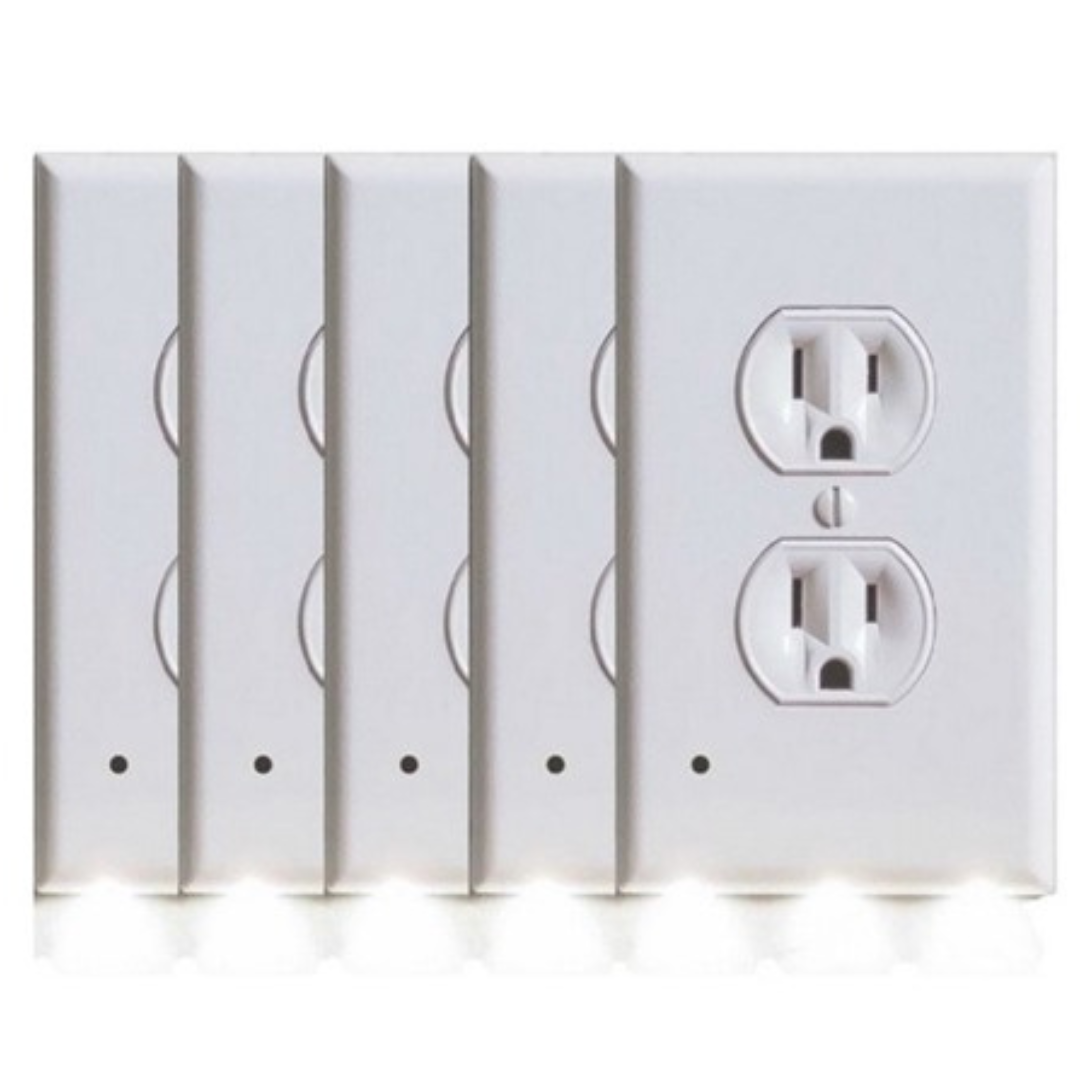 5-Pack Marquee Home Outlet Covers With Built-In LED Night Lights