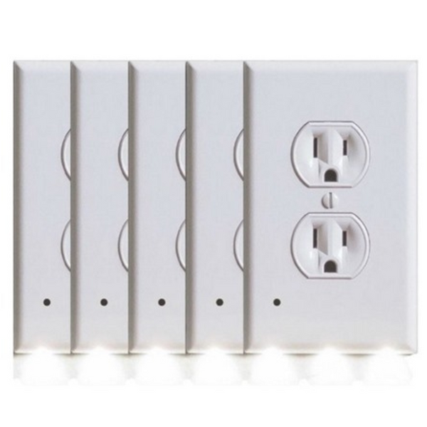 5-Pack Marquee Home Outlet Covers With Built-In LED Night Lights