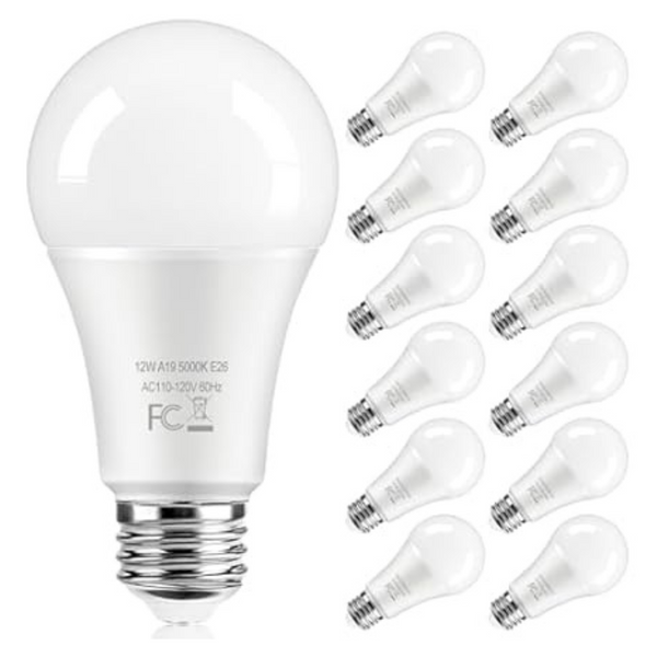 12-Pack Tobusa 100 Watt Equivalent 1400 Lumens LED Bulbs