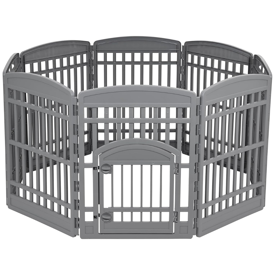 Amazon Basics 8 Panel Octagonal Pet Exercise Dog Playpen