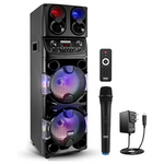 Pyle Portable Bluetooth 600W Dual 10" BT Karaoke PA Speaker