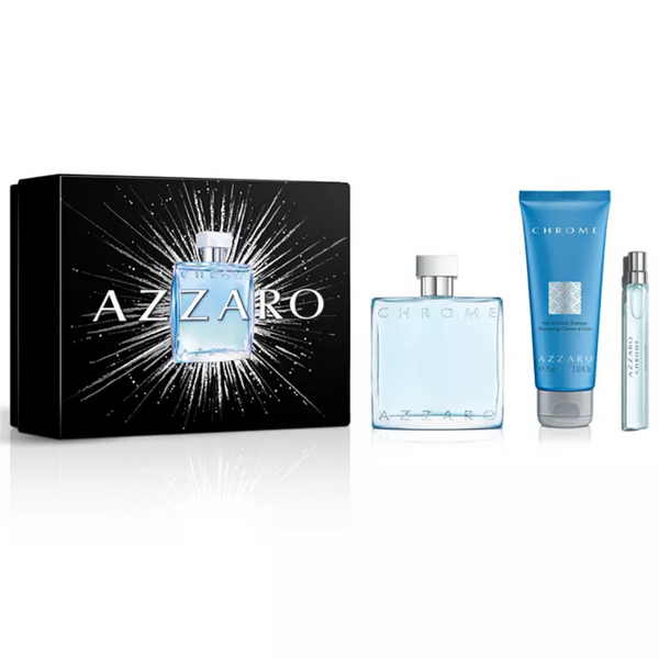 Azzaro Men's 3-Piece Chrome Eau de Toilette Gift Set
