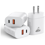 3-Pack Fast Charging USB C Dual Port PD Power Adapter
