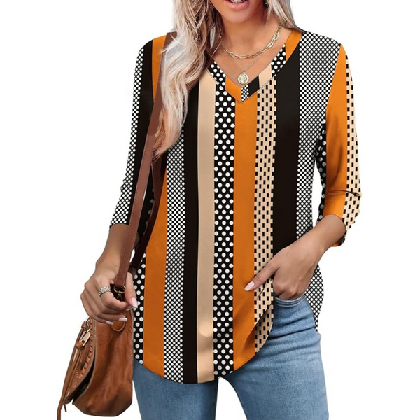 WEESO Women's Dressy Fit 3/4 Sleeve Summer Tunic Tops