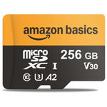 Amazon Basics 256GB 1333x microSDXC Memory Card w/Reader Adapter