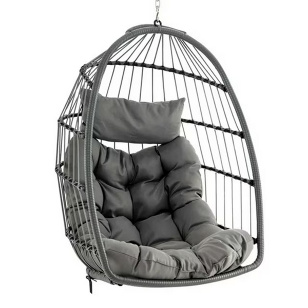 Sugift Comfortable Hanging Wicker Egg Chair