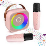 Mini Karaoke Machine with 2 Wireless Mics