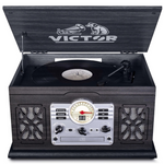 Victor Audio State 7-in-1 Turntable Music Center (Graphite)