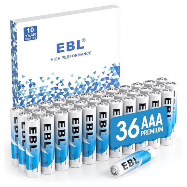 36-Count EBL 1.5V Alkaline Triple AAA Batteries Ultra Long Lasting Battery