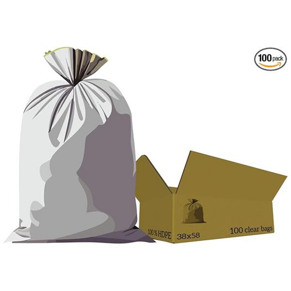 100-Pack 60-Gallon Truly Heavy Duty Trash Bags (Black)