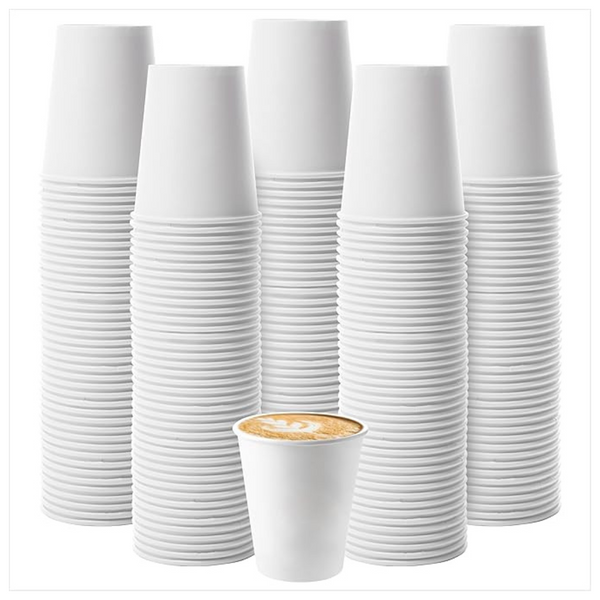 500-Count 8-Oz Disposable Paper Cups For Hot Or Cold Beverages