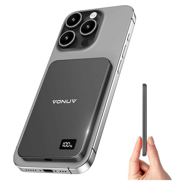 VONUV F20 5000mAh 15W Magnetic Portable Power Bank Charger (Various)